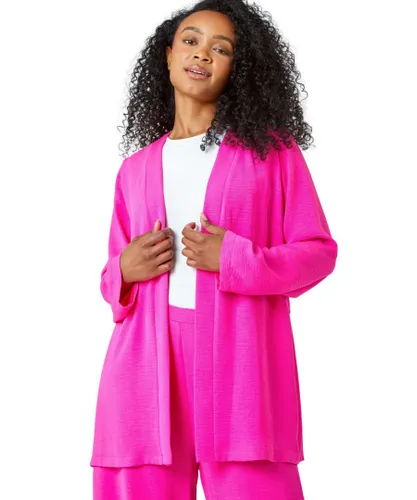 Roman Petite Womens Woven Kimono Jacket - Pink