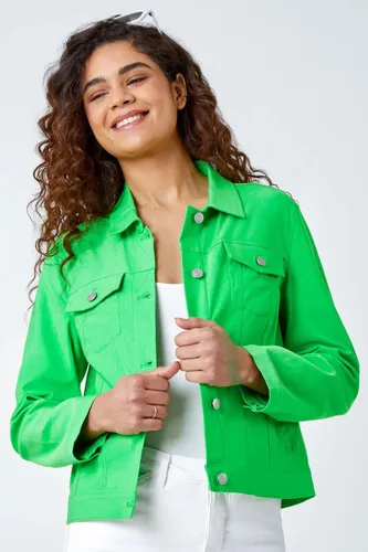 Roman Stretch Pocket Detail Jacket in Green 10 female
