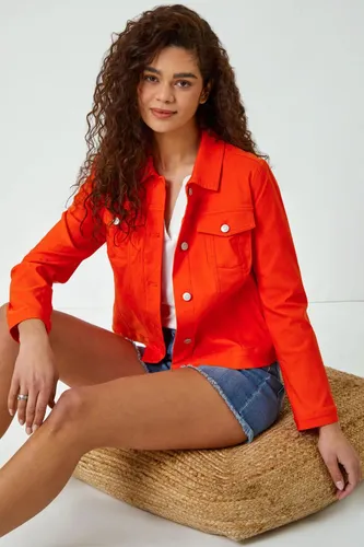 Roman Stretch Pocket Detail Jacket in Orange 20 female