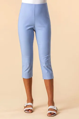 Roman Womens Comfort Stretch Fit Cropped Trousers in Light Blue 20 female