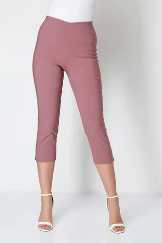 Roman Women's Cropped Stretch Holiday Capri Trousers in Dusky Pink 18 female