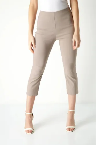 Roman Women's Cropped Stretch Holiday Capri Trousers in Taupe 20 female