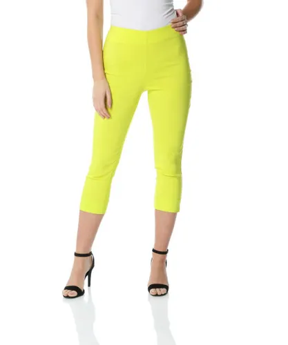 Roman Womens Cropped Stretch Trouser - Lime Green