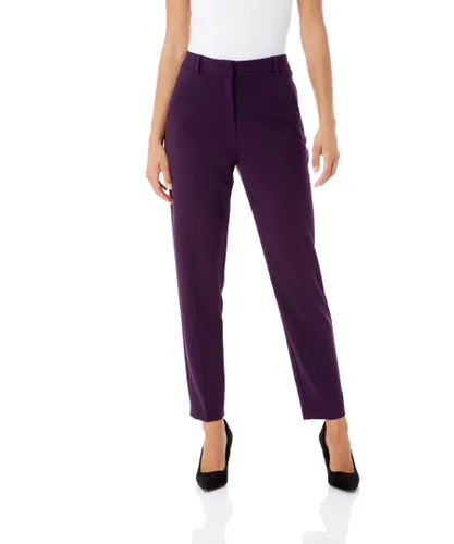 Roman Womens Long Straight Leg Stretch Trouser - Purple