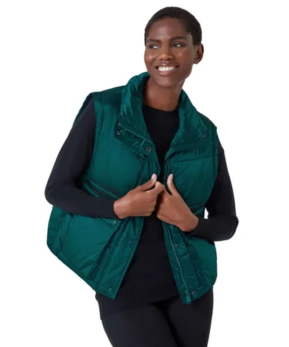 Roman Womens Pocket Detail Quilted Gilet - Teal