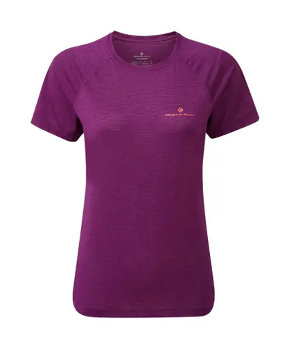 Ron Hill Womens Stride Breathable Relaxed Fit T Shirt - Purple