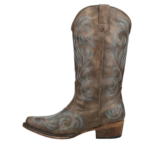 ROPER Women's Riley Round Toe Cowboy Boots Western