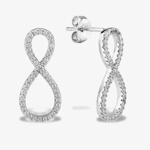 Rosa Lea Pave Infinity Dropper Stud Earrings AE-950711EA