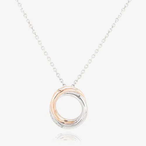 Rosa Lea Pave Intertwined Rings Pendant BJ-P3268CRG0.5