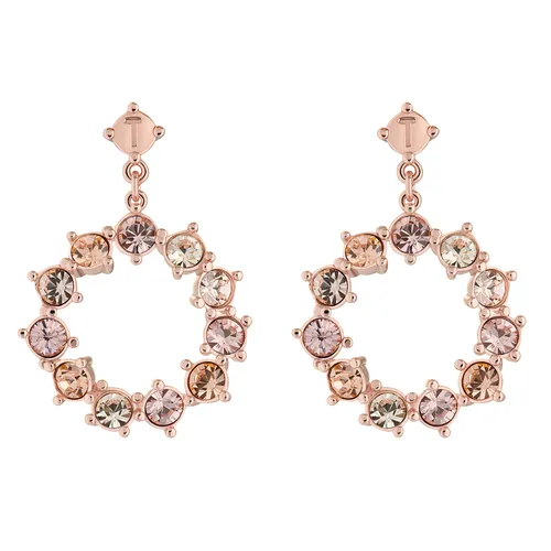 Rose Gold Coloured Crystal Calypso Drop Earrings