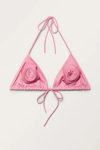 Rose Triangle Bikini Top - Pink