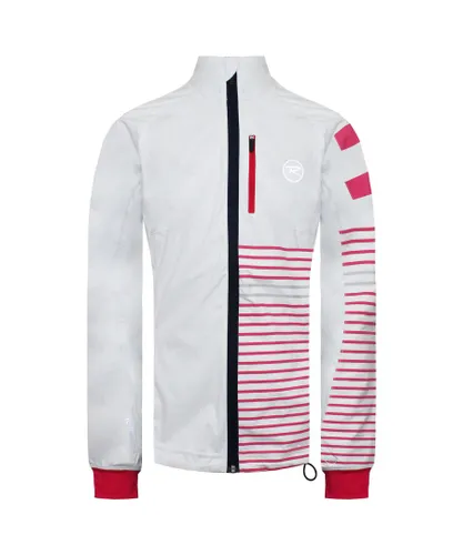 Rossignol Long Sleeve Zip Up White/Red Womens Ski Softshell Jacket RLFWJ22 100