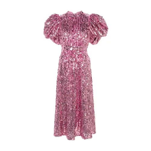Rotate Birger Christensen , Pink Puff Sleeve Dress ,Pink female, Sizes: