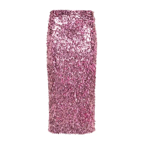 Rotate Birger Christensen , Sequin High-Waisted Pencil Skirt ,Pink female, Sizes: