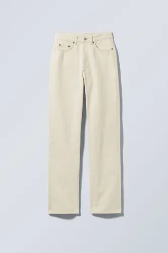 Rowe Extra High Straight Jeans - Beige