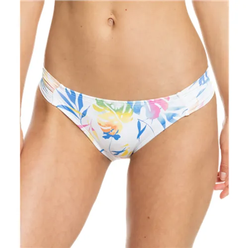 Roxy Beach Classics Moderate Coverage Bikini Bottoms - Bright White Surf Trippin