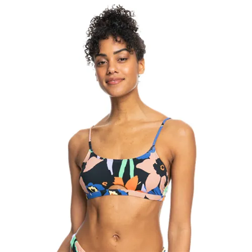 Roxy Color Jam Bralette Bikini Top - Anthracite Flower Jammin