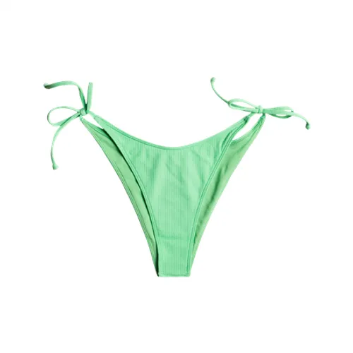 Roxy Color Jam Cheeky High Leg Bikini Bottoms - Absinthe Green