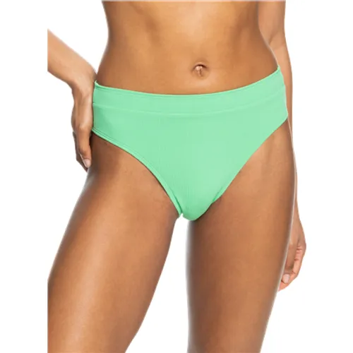 Roxy Color Jam Mod Mid Waist Bikini Bottoms - Absinthe Green