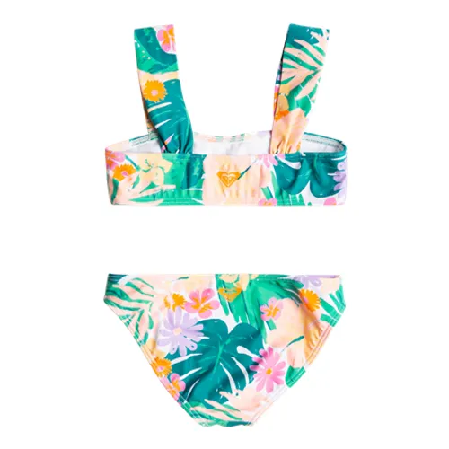 Roxy Paradisiac Island Bralette Bikini Set - Mint Tropical Trails