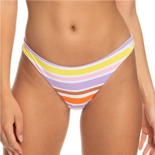 Roxy Surf Kind Kate Cheeky Bikini Bottoms - Bright White Aloha Stripe