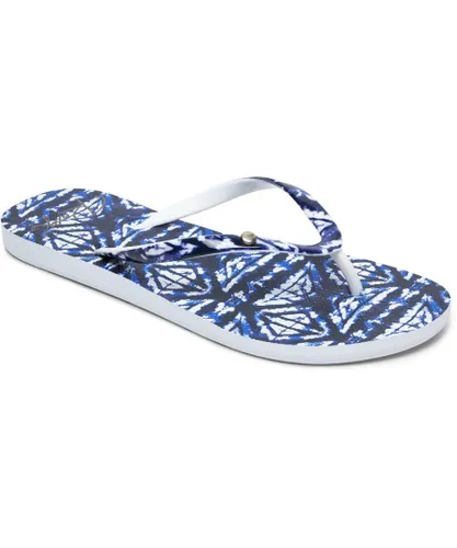 Roxy Womens/Ladies Portofino II Toe Post Casual Flip Flop Sandals - Blue Rubber