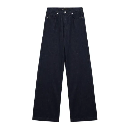 Roy Roger's , Re-Issue Denim Jeans, Dark Wash, High Waist, Flare Fit ,Blue female, Sizes: