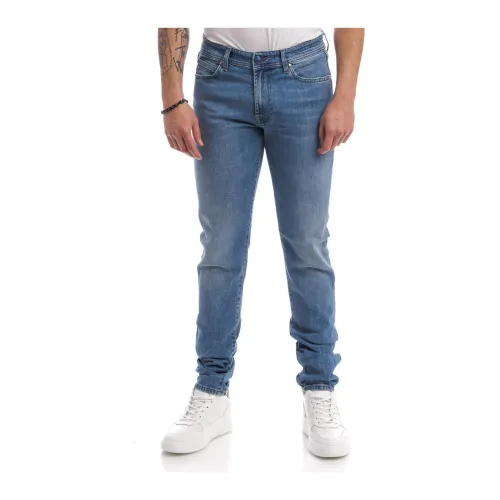 Roy Roger's , Slim-fit Jeans ,Blue male, Sizes: