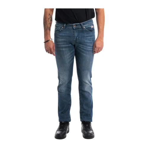 Roy Roger's , Superior Denim Stretch Real Wash ,Blue male, Sizes: