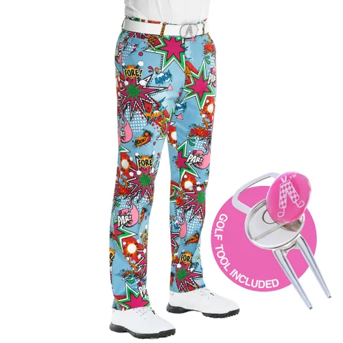 Royal & Awesome Partoon Golf Trousers For Men Slim Fit