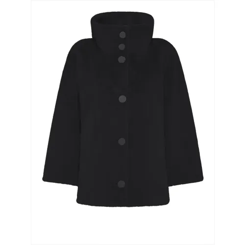 RRD , Black Synthetic Coat for Women ,Black female, Sizes: