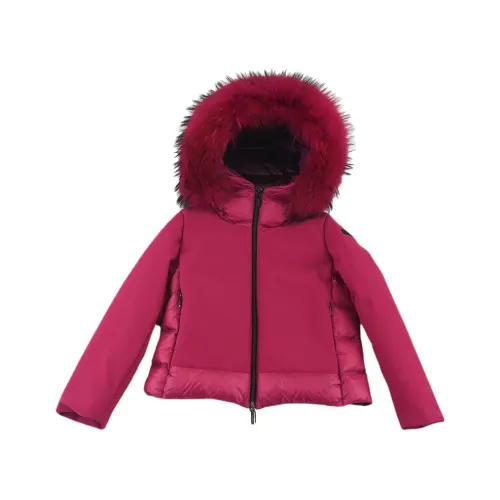 RRD , Hybrid Fur Puffer Jacket ,Pink female, Sizes: