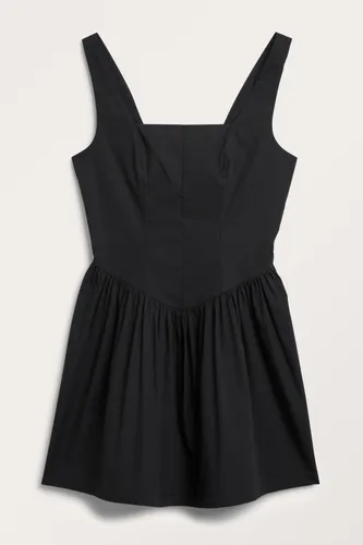 Ruched sleeveless mini dress - Black