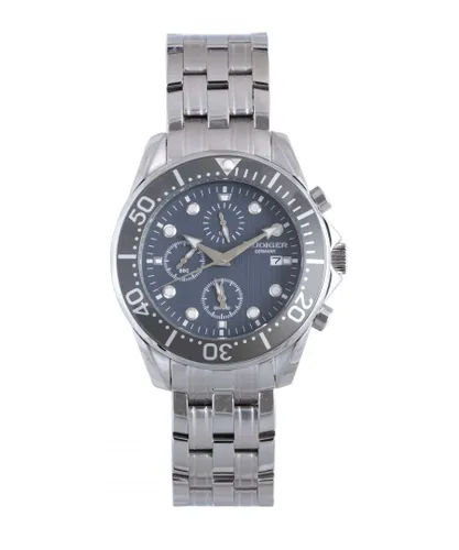 Rudiger : mens chemnitz grey watch - Silver Stainless Steel - One Size