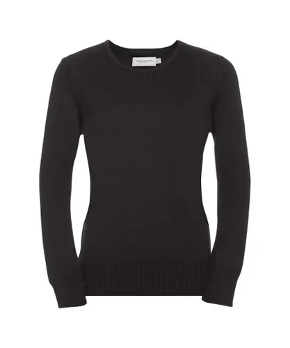 Russell Athletic Collection Ladies/Womens V-Neck Knitted Pullover Sweatshirt (Charcoal Marl)