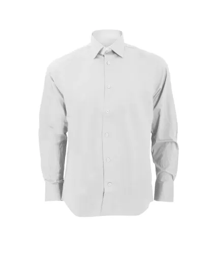 Russell Athletic Collection Mens Long Sleeve Easy Care Fitted Shirt (White)