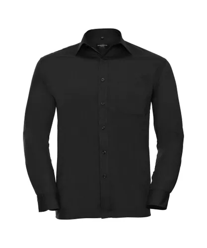 Russell Athletic Collection Mens Long Sleeve Shirt (Black)