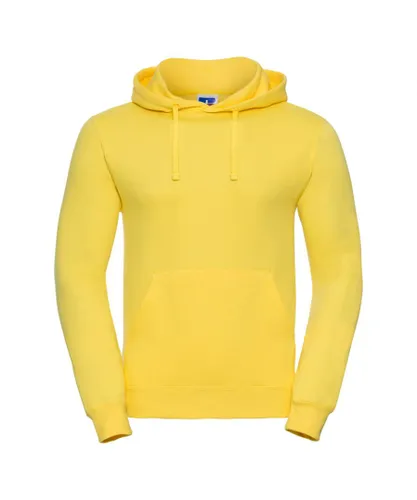 Russell Athletic Colour Mens Hooded Sweatshirt / Hoodie (Yellow)