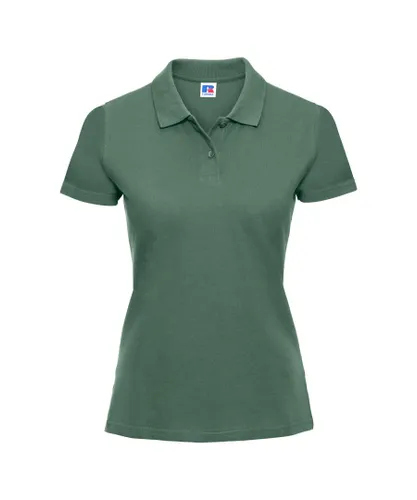 Russell Athletic Europe Womens/Ladies Classic Cotton Short Sleeve Polo Shirt (Bottle Green)