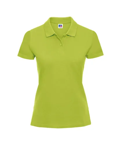 Russell Athletic Europe Womens/Ladies Classic Cotton Short Sleeve Polo Shirt (Lime) - Green