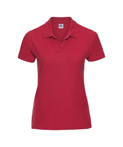 Russell Athletic Europe Womens/Ladies Ultimate Classic Cotton Short Sleeve Polo Shirt (Classic Red)