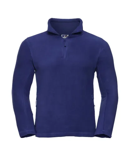 Russell Athletic Mens 1/4 Zip Outdoor Fleece Top (Bright Royal) - Navy/Blue