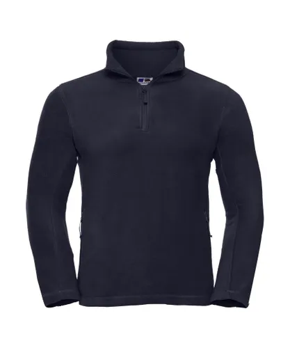 Russell Athletic Mens 1/4 Zip Outdoor Fleece Top (French Navy) - Multicolour
