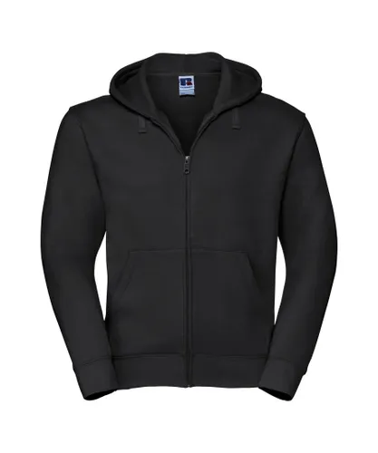 Russell Athletic Mens Authentic Full Zip Hooded Sweatshirt / Hoodie (Black)