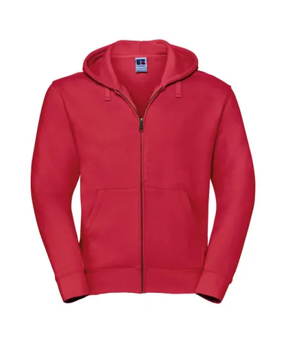 Russell Athletic Mens Authentic Full Zip Hooded Sweatshirt / Hoodie (Classic Red)