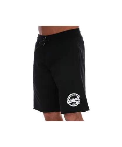 Russell Athletic Mens Shorts  in Black Cotton