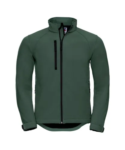 Russell Athletic Mens Water Resistant & Windproof Softshell Jacket (Bottle Green)