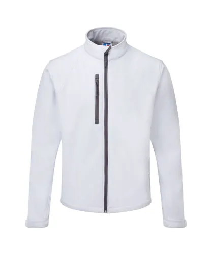 Russell Athletic Mens Water Resistant & Windproof Softshell Jacket (White)