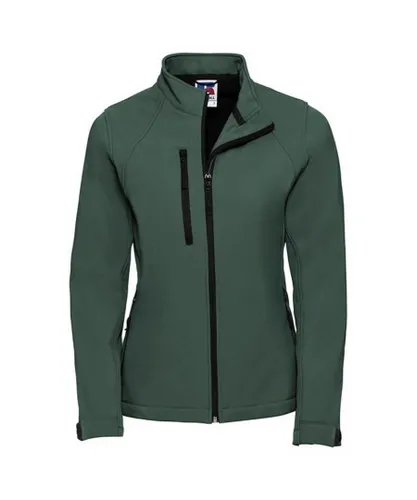 Russell Athletic Womens/Ladies 3 Layer Soft Shell Jacket (Bottle Green)