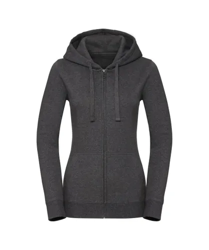 Russell Athletic Womens/Ladies Authentic Zipped Hoodie (Charcoal Melange) - Multicolour Cotton